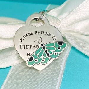 Tiffany & Co enamel butterfly necklace limited edition RARE Return to Tiffany